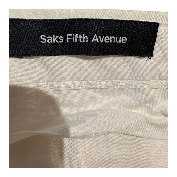 Saks Fifth Avenue Cream Trousers - Picture 4 of 5